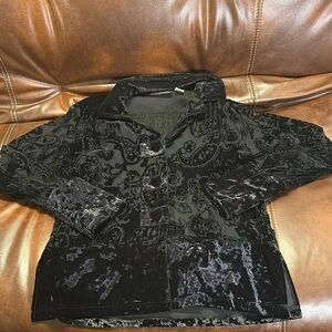 Elegant Black Velvet Women's Jacket